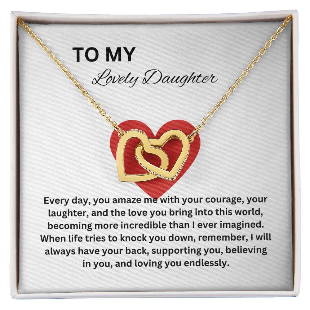 To My Daughter Interlocking Hearts